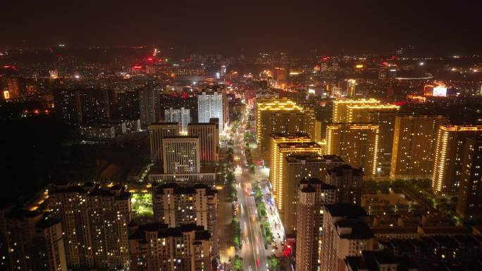 阳泉保晋路夜景延时