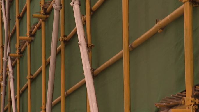 建筑工地模板支撑脚手架塔吊安全网安全施工