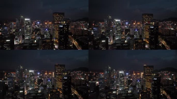 南山软件产业园夜景航拍4k