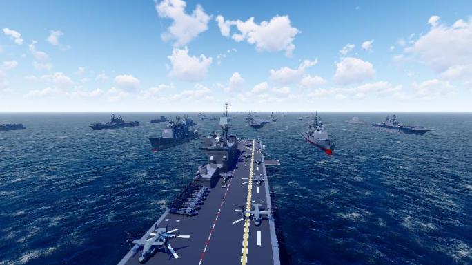 4K 中国海军和航母战斗群台海演习