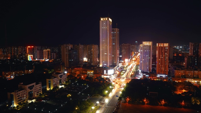 长沙县星沙经济开发区夜景延时