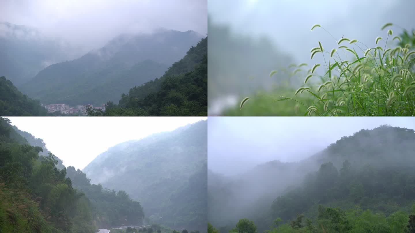 山雾 云雾 山中下雨 雨后空境