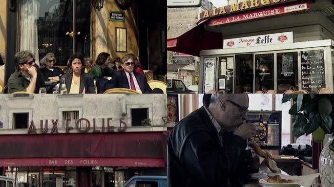 90年代法国咖啡馆咖啡店人文风情