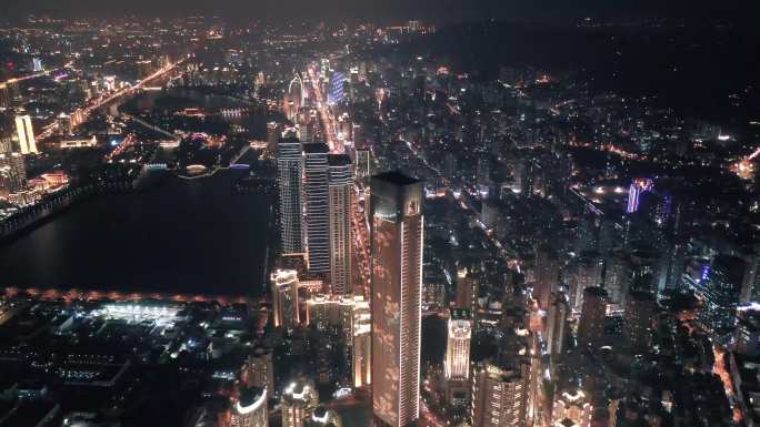 厦门国际中心夜景航拍3