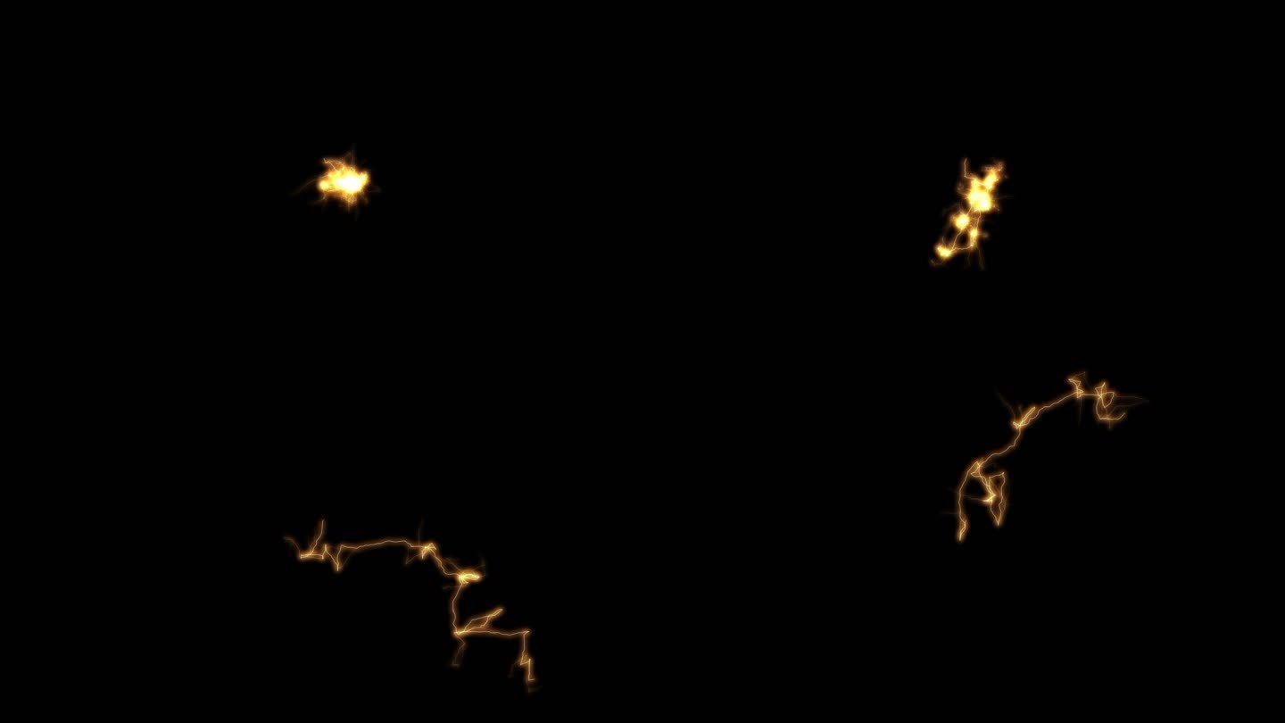 2款闪电火花电击电流AE模板
