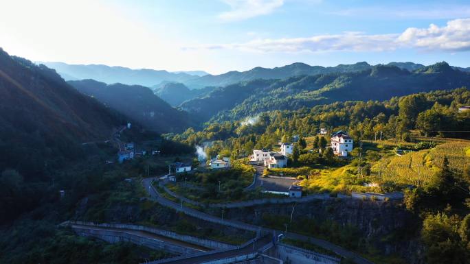 中国最美乡村夕阳美景