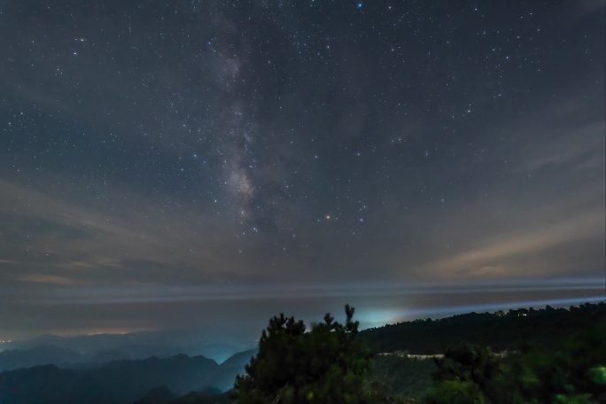 牵牛岗4K超高清星空银河延时