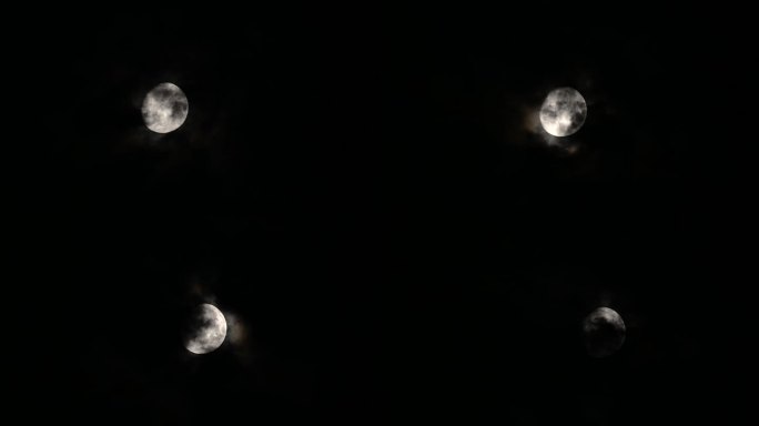 夜空中的一轮明月