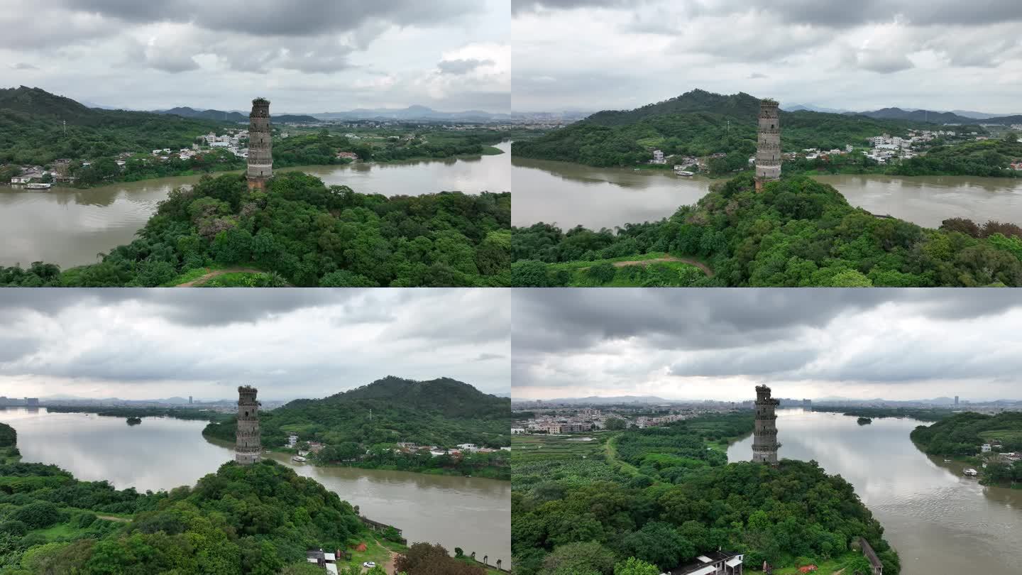 潮州三元塔航拍
