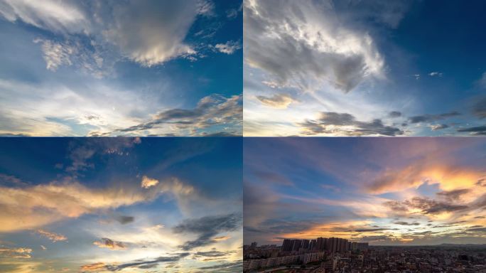 天空云彩多镜头延时