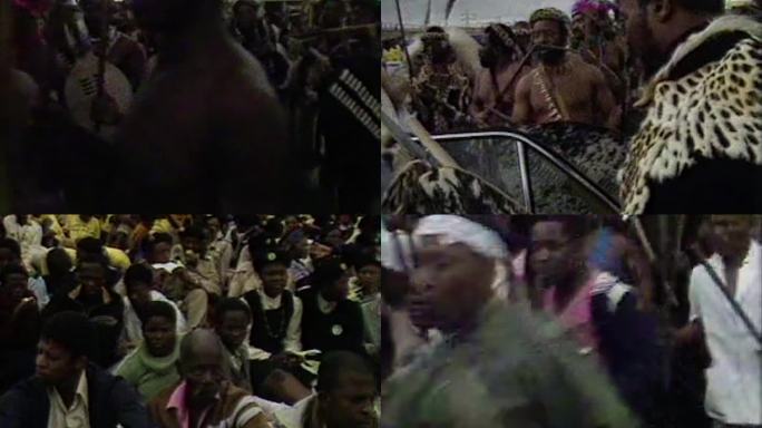 80年代非洲祖鲁族土著部落原始部落节日