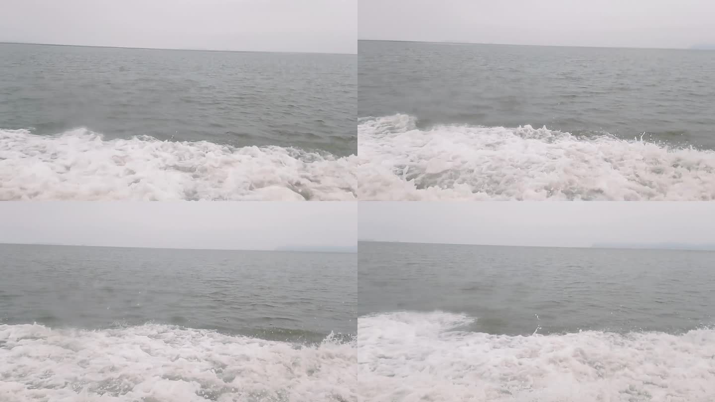 游轮出海轮船波浪视频素材