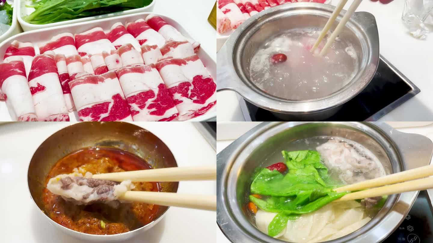 餐厅美食素材小火锅涮肉