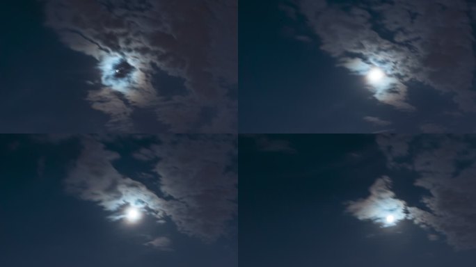 实拍乌云遮月