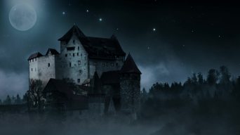 城堡 恐怖背景视频素材
