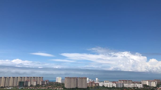 高空云海延时拍摄 乌云来袭