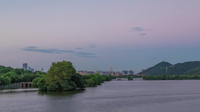 杭州萧山湘湖延时摄影