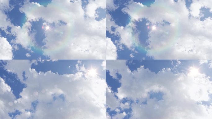 烈日当空蓝天白云