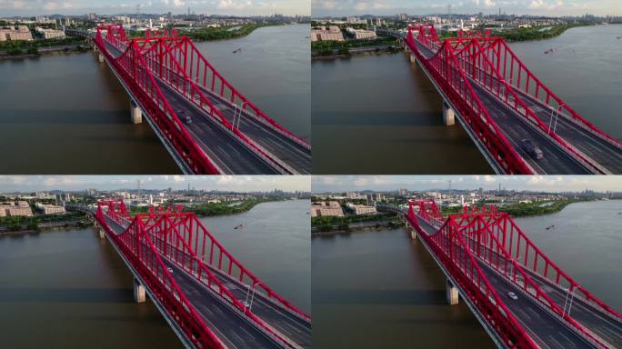 4K东莞城市运河大桥航拍