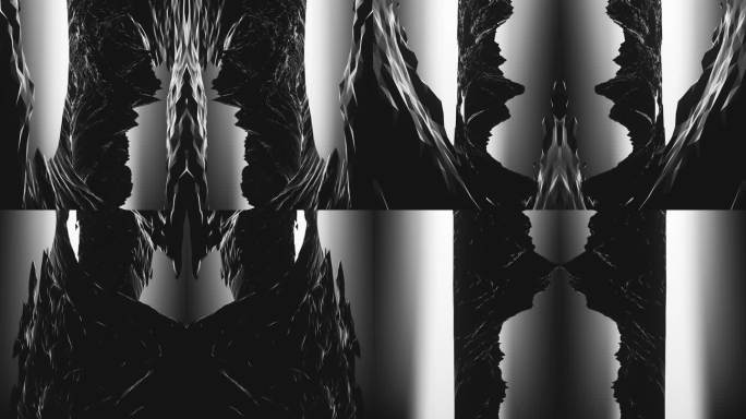 【4K时尚背景】黑白光影空间时尚几何艺术