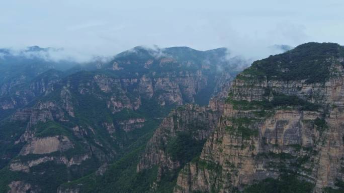 [4K]航拍素材.北京灵山二帝山云雾