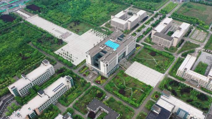 陕西省西安石油大学鄠邑校区航拍风光