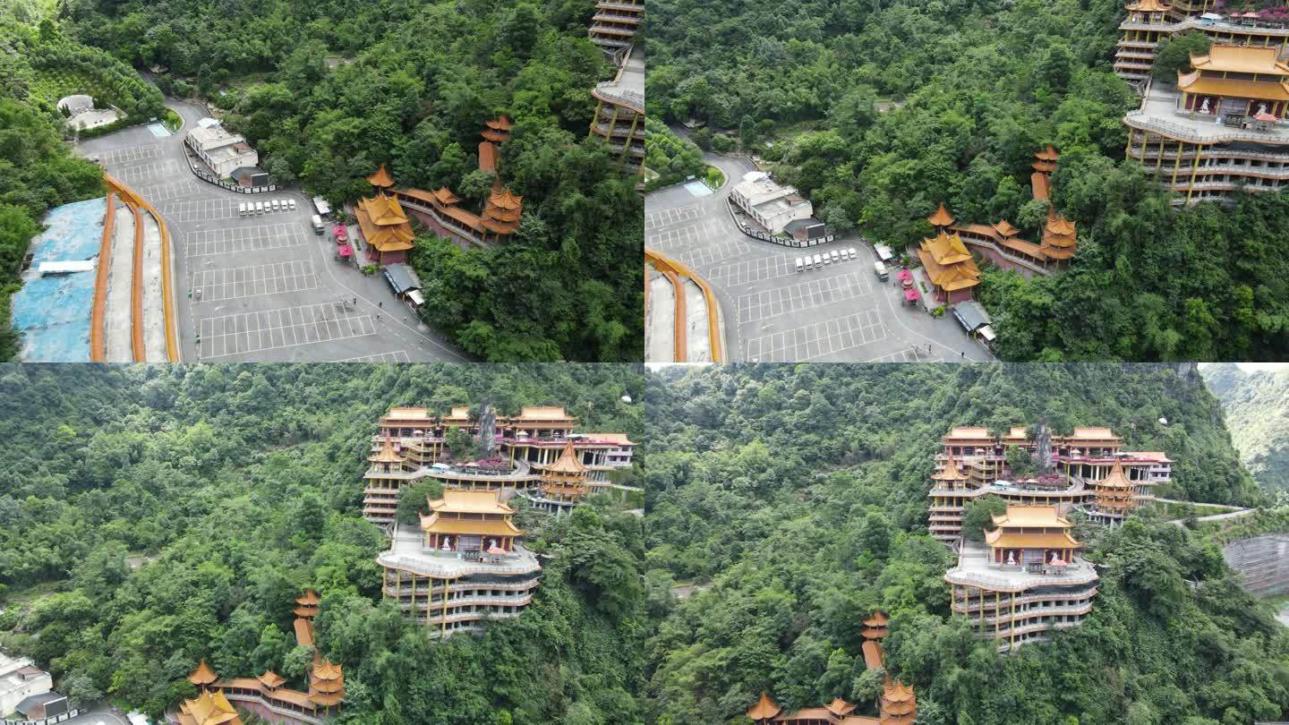 航拍中国弄拉普陀寺