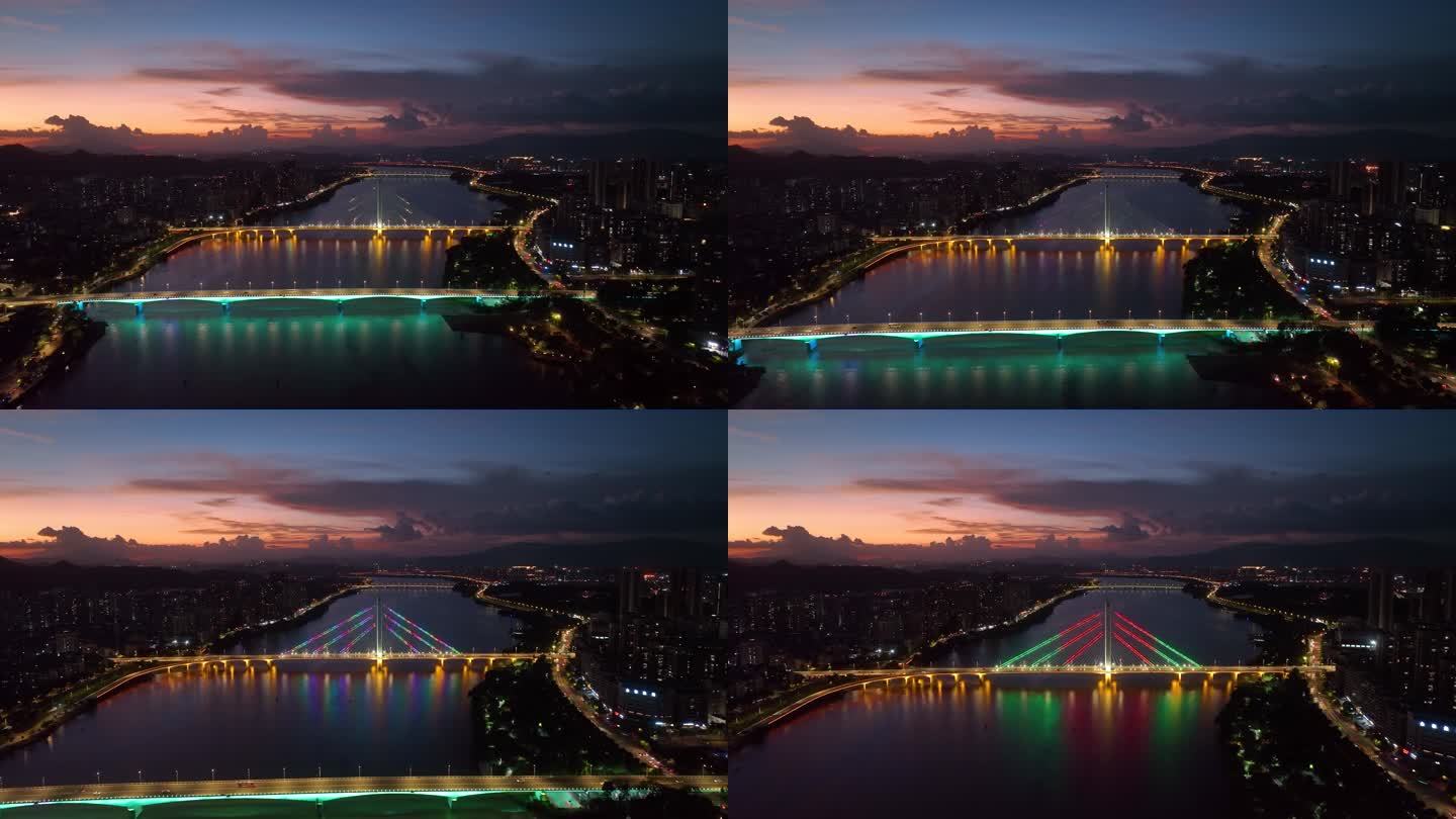 【4K】航拍惠州惠城区合生大桥夜景