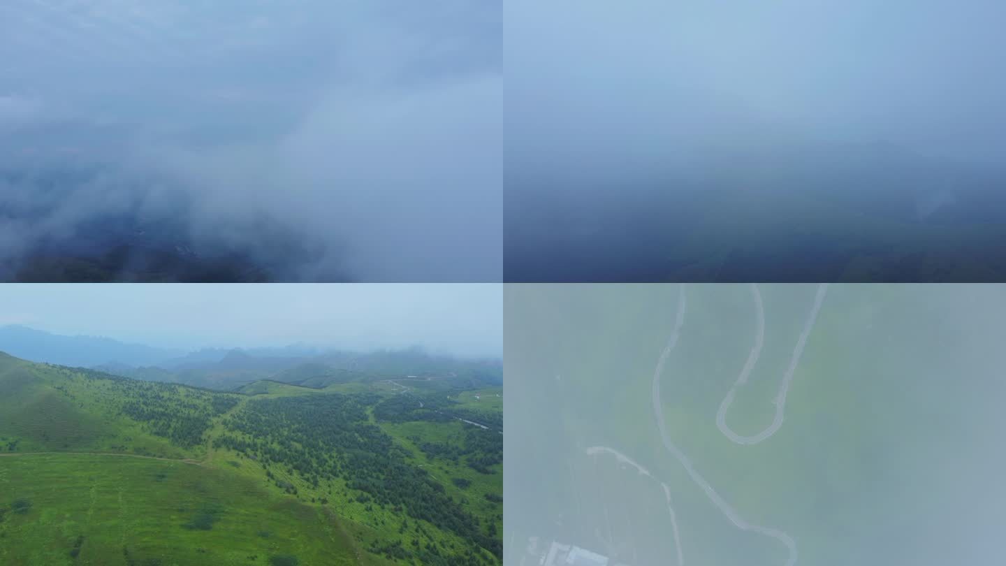 [4K]航拍素材.北京灵山主峰云雾