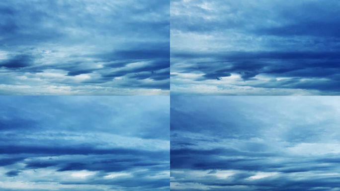 【HD天空】水墨蓝色阴郁阴迷雾云阴雨多云