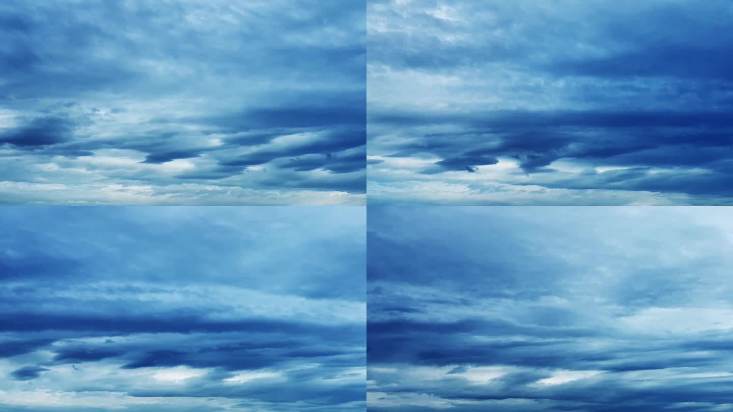 【HD天空】水墨蓝色阴郁阴迷雾云阴雨多云