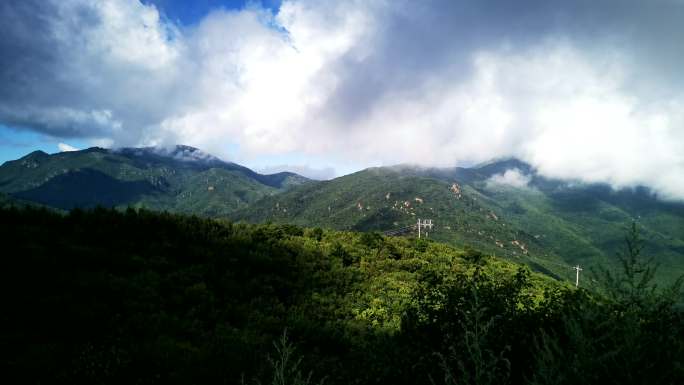 延时素材.北京妙峰山主峰云海