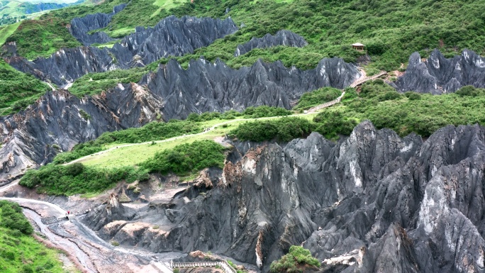 四川省甘孜州墨石公园航拍