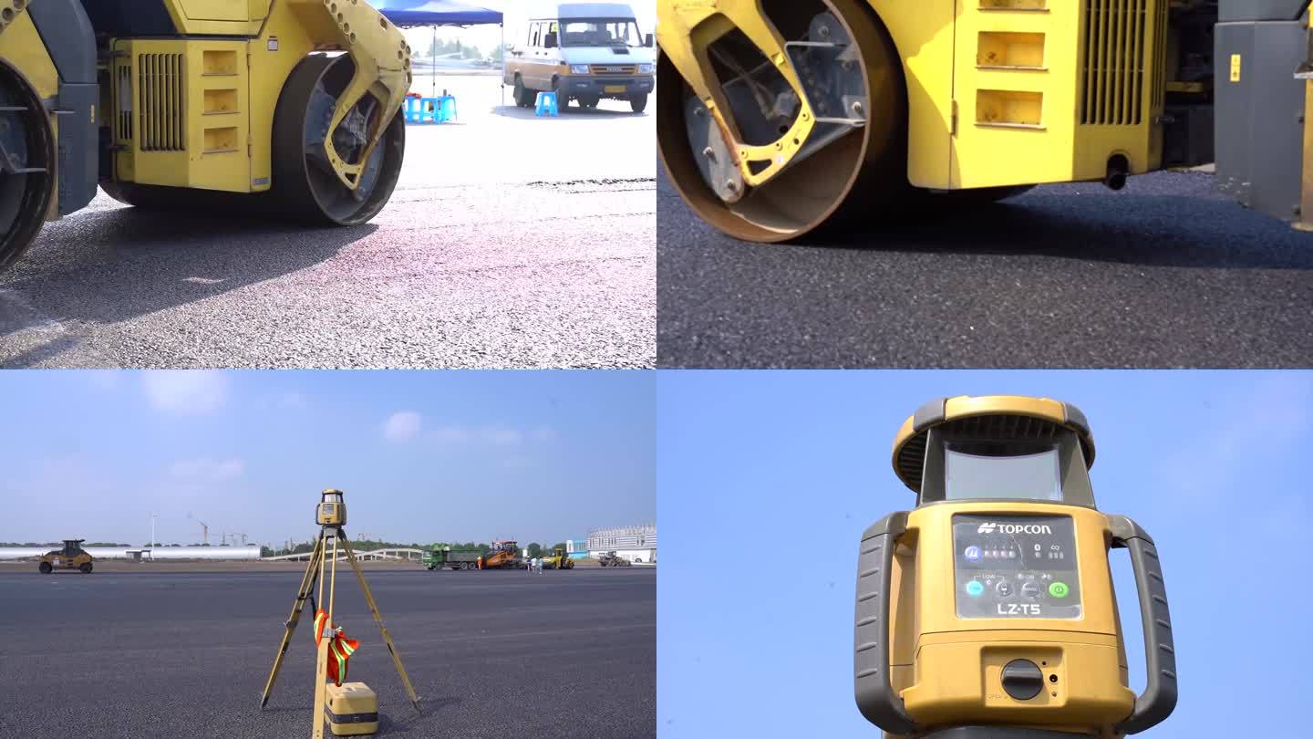 沥青道路建设的机器和测试设备