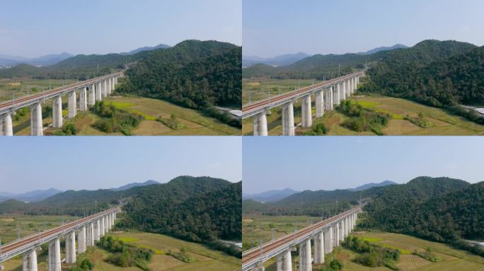 4K航拍江西上饶中国首座骑跨式高铁枢纽