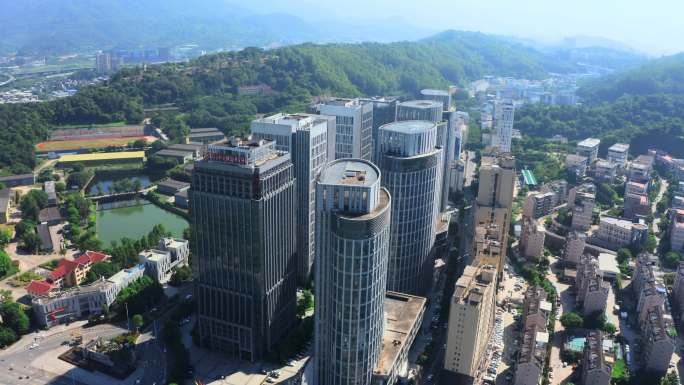 福建福州软件园航拍科技科创空景写字楼大景