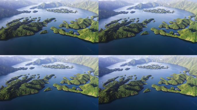 安徽省黄山太平湖景区航拍风光