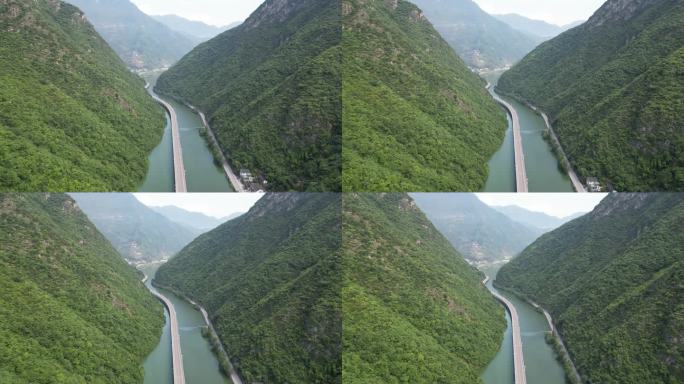 航拍中国最美水上公路湖北新山 (8)