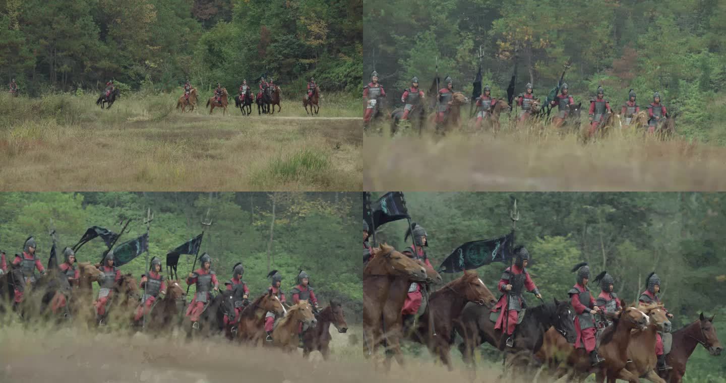 8K古代战争将军战士骑马出征抗击匈奴