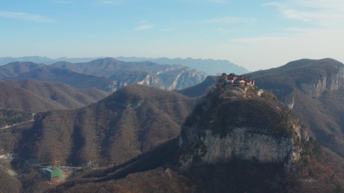 航拍焦作云台山茱萸峰