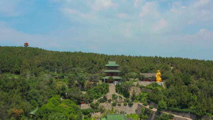 航拍焦作月山寺