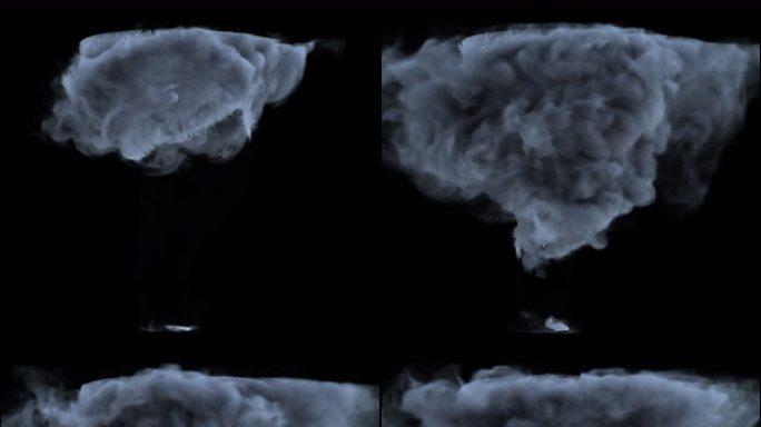 烟雾龙卷风风暴固定镜头透明视频特效素材
