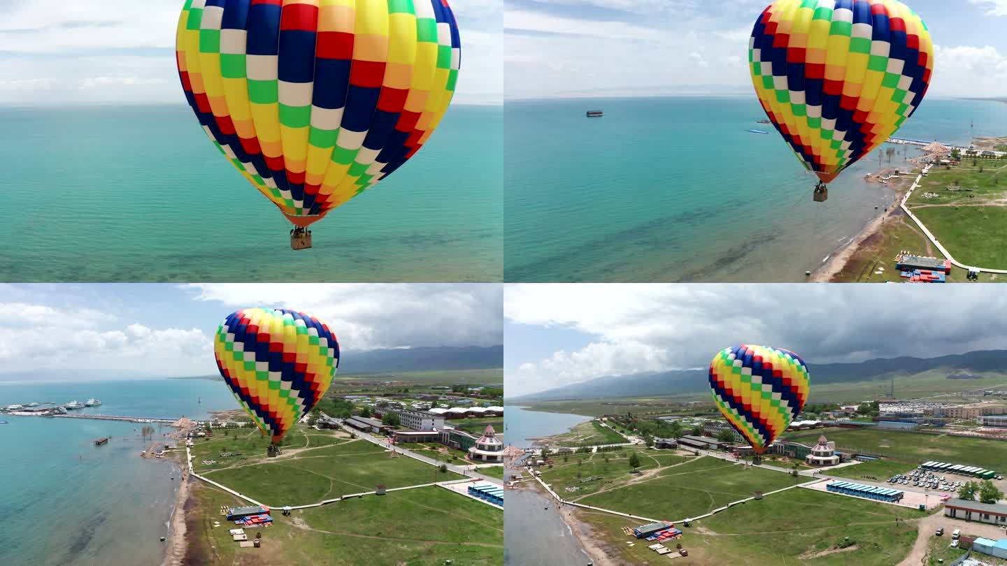青海海南藏族自治州青海湖二郎剑景区热气球