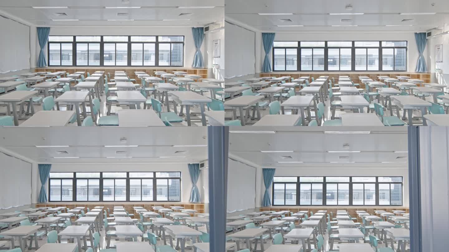 4K正版-干净整洁的学校教室空镜02