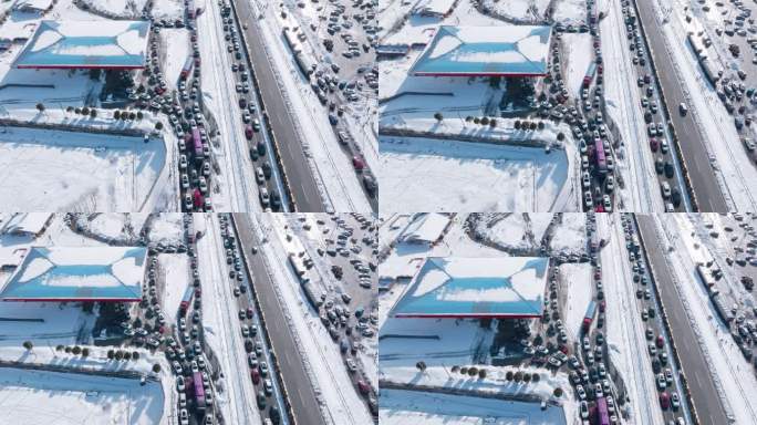 雅西高速大雪塞车交通拥堵瘫痪