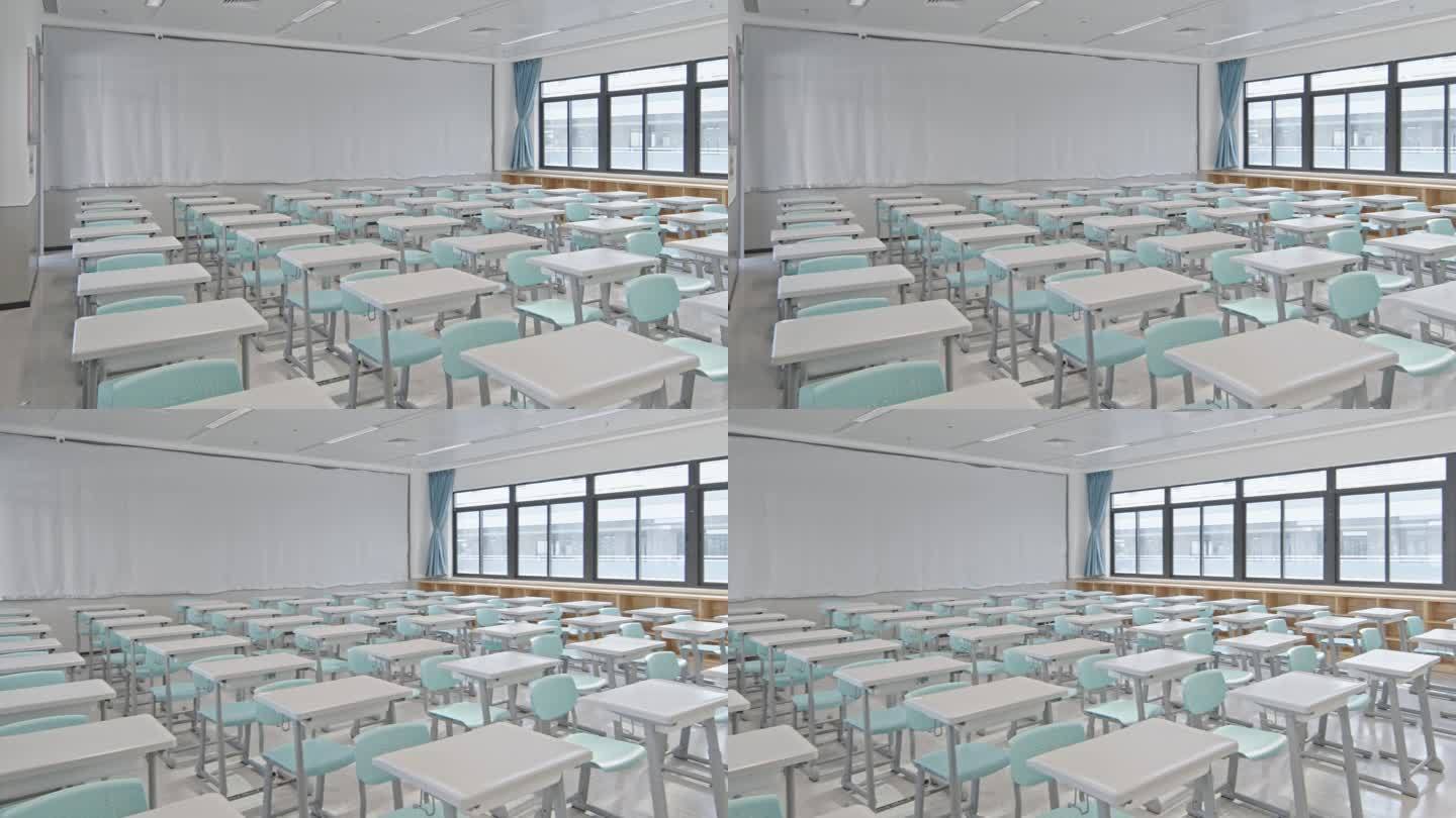 4K正版-干净整洁的学校教室空镜04