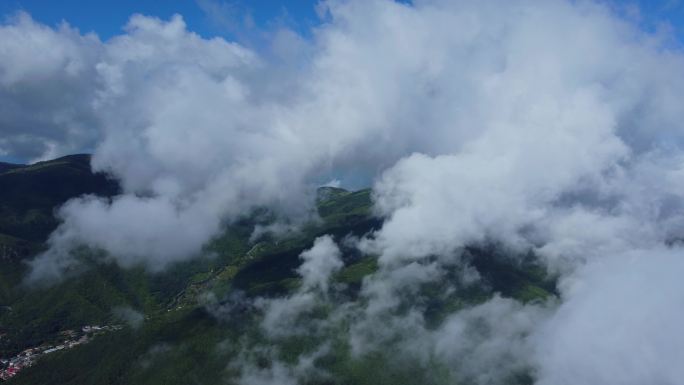 [4K]航拍素材.北京妙峰山云海之三