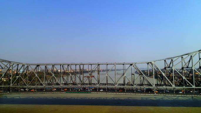 印度加尔各答市豪拉大桥景