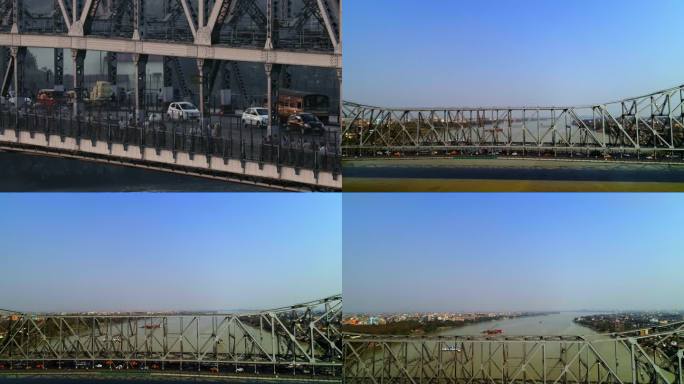 印度加尔各答市豪拉大桥景