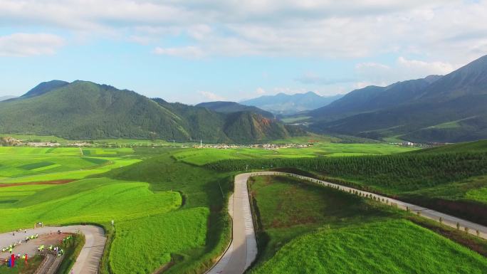 青海祁连县卓尔山景区航拍